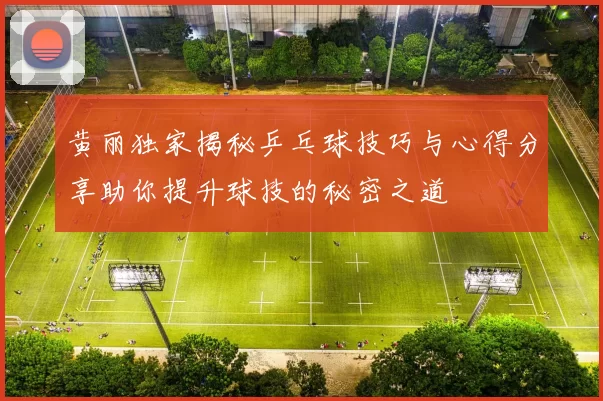 黄丽独家揭秘乒乓球技巧与心得分享助你提升球技的秘密之道